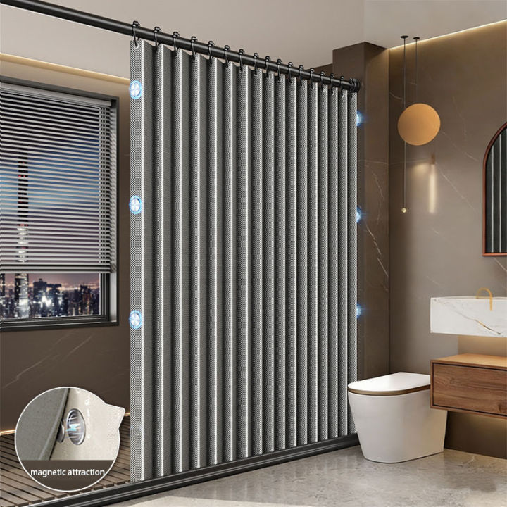Premium%20Magnetic%20Folding%20Shower%20Screen%20Waterproof%20Partition%20Bath%20Curtain%20Luxury%20Invisible%20Dry/Wet%20Separation%20Design%20-%20Image%202