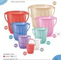 Millat plastic bucket with mug, plastic balti,all size with all color. 