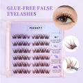 MAGEFY No Glue 36/48 Cluster Brown Individual Eyelashes 10-12mm Required Easy to Remove, Natural Lash Extension Eye Beauty Tools. 