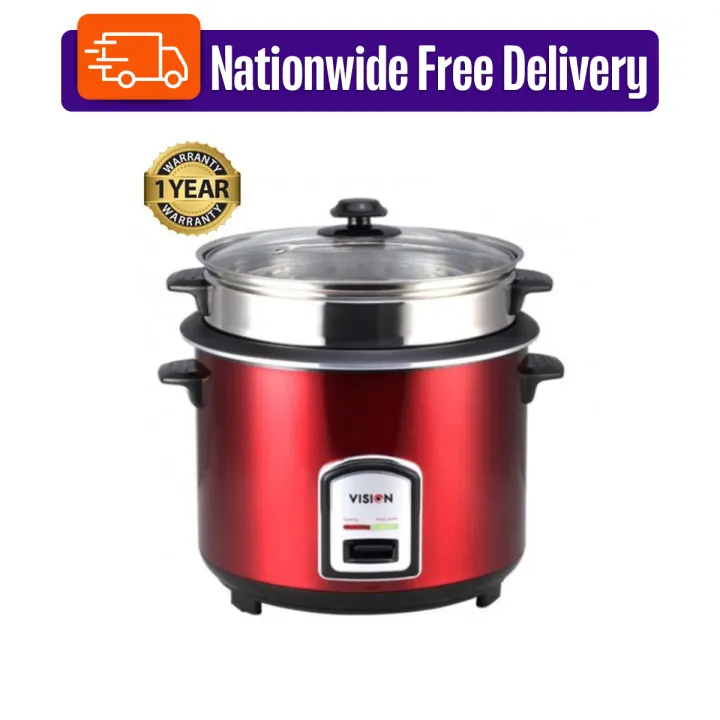 Vision RC- 1.8 L REL-40-06 SS Red Rice cooker (Double Pot) 873143