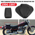 PU Leather Motorcycle Drive Seat Cover Rear Passenger Pad Cushion Cover For Yamaha XVS250 Drag Star V Star 250 DS250 1996-1997.
