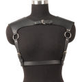 Women Fashion Belt PU Leather Body Shoulder Armor Chest HarnessSword Belt Shoulder Strap Harness Women Clothing Open Cage Bra.