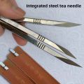 Integrated steel square Pu'er knife, tea cake, pry handmade special stainless needle.