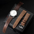 Genuine Cowhide Leather Strap for   Watch 7 6 5 4 Soft Breathable Retro Wristband for  18mm 20mm 22mm Bracelet. 