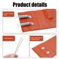 12V Diesel Fuel Filter Heater Pad with Thermostat Car Fuel Tank Antifreeze Oil Pipe Heating Silicone Heating Pad Ring Mat.