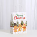 6pcs Christmas Gift Wrapping Bags Cartoon Creative New Anime Cute Little Animal Handheld Kraft Paper Bags Gift Bags. 