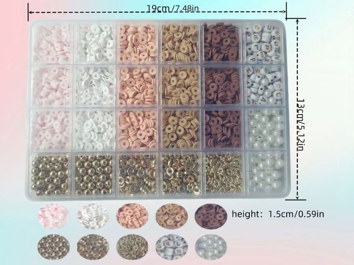 Clay%20Bead%20Bracelet%20Kit,%202370Pcs%20Flat%20Polymer%20Clay%20Heishi%20Beads%20Bracelet%20Making%20Kit%20for%20Girls%20Adults,%20DIY%20Friendship%20Bracelet%20Kit%20-%20Image%202