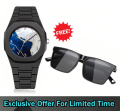 Arabic Aura watch And Sunglass - Aura Arabic Watch - Black - Combo Offer - Sunglass. 