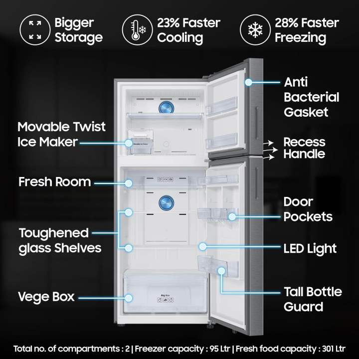 SAMSUNG%20RT45DG6A2BSLHL%20419%20Litres%20Bespoke%20Double%20Door%20AI%20WiFI%20Refrigerator%20-%20Image%204