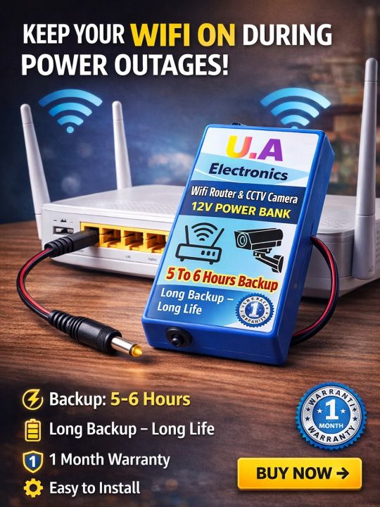 ‎12v Wifi Router & CCTV Camera (9,000 Mah) Power Bank - With 12v 3A ...