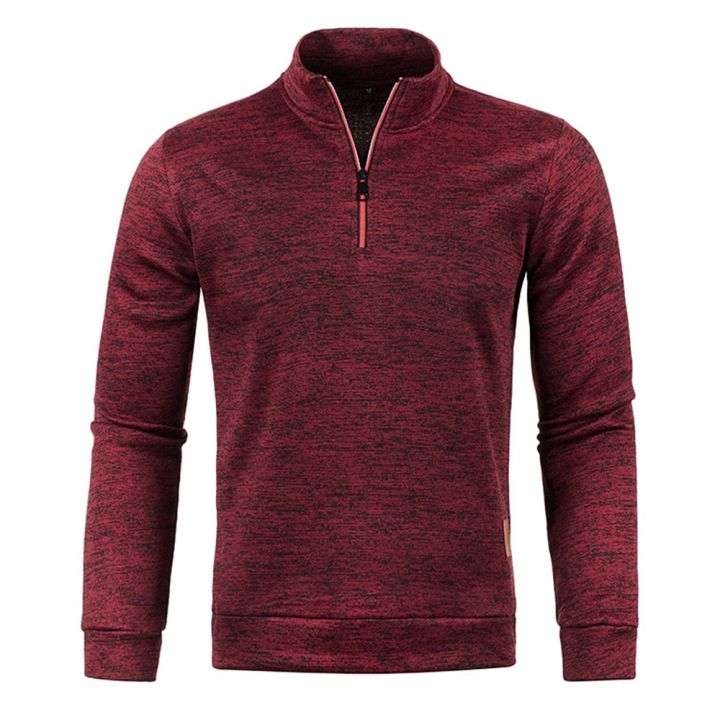 Men%20Pullover%20Men's%20Thicker%20Sweatshirts%20Half%20Zipper%20Pullover%20for%20Male%20Hoody%20Man%20Sweatshir%20Autumn%20Solid%20Color%20Turtleneck%20Sweaters%20-%20Image%204