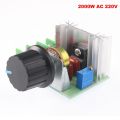 2000W AC 220V SCR Voltage Regulator 1000KV 400KV Boost Step up High-voltage Generator Ignition Coil Pulse Power Module DC 3-6V. 