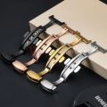 Watch Fold Buckle Double Click Butterfly Watchband Push Clasp 14/16/18/20/22mm Button Deployment Clasp Buckles Watch Accessories. 