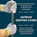 ( 6 pair ) Knitted And Black Dotted Working Hand Gloves, For Construction, Household, Workshop, Materials handling Etc.