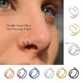 1 Piece Double Layers Stainless Steel Nose Ring Studs for Women 20G Hoops Twist Cartilage Tragus Septum Piercings Body Jewelry. 