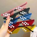 NEW Mosaic Sunglasses Trick Toy Thug Life Glasses Deal With It Glasses Pixel Black Mosaic Sunglasses Cool Jokes Funny Toys.