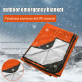 1PCS Portable Emergency Thermal Blanket Multipurpose Reflective Sleeping Bag for Outdoor Survival and First Aid. 