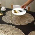 Fancy mats Table mats  PVC soft leather Golden and silver available Clean and wipe wet clothes. 