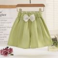 4-16 Yrs Teenager Girls Korean High Waisted Loose Shorts Back To School Green Clothes 2025 New Summer Baby Girls Beach Clothes. 