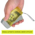 Portable  Hand Pressing Dynamo Crank Power Wind Up LED Flashlight Manual Electricity Generation Energy Saving For Home Outdoor. 