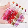 Fresh Fruit Roll-on Lip Balm Makeup Moisturizing Clear Grape Transparent Lip Oil Long Lasting Hydrating Lipstick Gloss Cosmetics. 