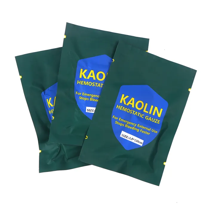 1Bag Hemostatic Kaolin Gauze Combat Emergency Trauma Z-Fold Soluble For ...