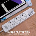Smart Universal Extension Board 3 Power Socket + Usb Ports Plug For Electronics Mobile Charging With 1.8 Meter Heavy Duty Copper Wire Max Load 2500w. 