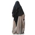 Three Layers Chiffon Khimar. 