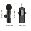 4 in1 Professional Wireless Lavalier Microphone for Interviews Video Podcast for iPhone/iPad/Android/Smartphone/Camera/Computer. 