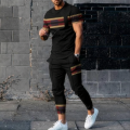 New Men's Basketball Sports Suit Jogging Set 3D Printed Qeen Summer Hot Selling Retro Casual Short Sleeved T-Shirt + Pants 2-Pie. 