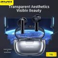 Awei T52 True Wireless Gaming Earbuds With Charging Case. 