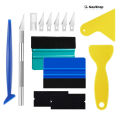 13Pcs NeoWrap Car Vinyl Wrapping Tool Kit Felt Edge Squeegee Plastic Scraper Wallpaper Film Sticker Install Window Tint Tools.