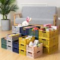 1Pcs Plastic Foldable Storage Crate Folding Basket Portable Stackable Makeup Jewellery Toys Boxes for Storage Box Organizer. 