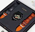 Leather Watch For Boys with "2" Changeable Straps - TOMI - Fancy Watch For Mens. 