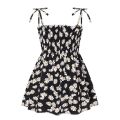 New Girls Floral Strappy Sundress Summer Elegant Beach Dress Baby Toddler Fashionable Casual Party Dresses. 