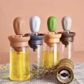 180ml - 2in1 Oil Bottle & Brush With 9ml Storage Tank, Oil Bottle Brush Glass Bottle Silicone Brush With Dropper Measuring Distributor, Oil Dispenser, Oil Bottle Oil Brush, Removable Oil Dispenser Bottle Kitchen Tool. 