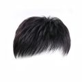 Hot-selling wig men's hair patch synthetic fiber high temperature silk hair shade white hair natural breathable patch. 