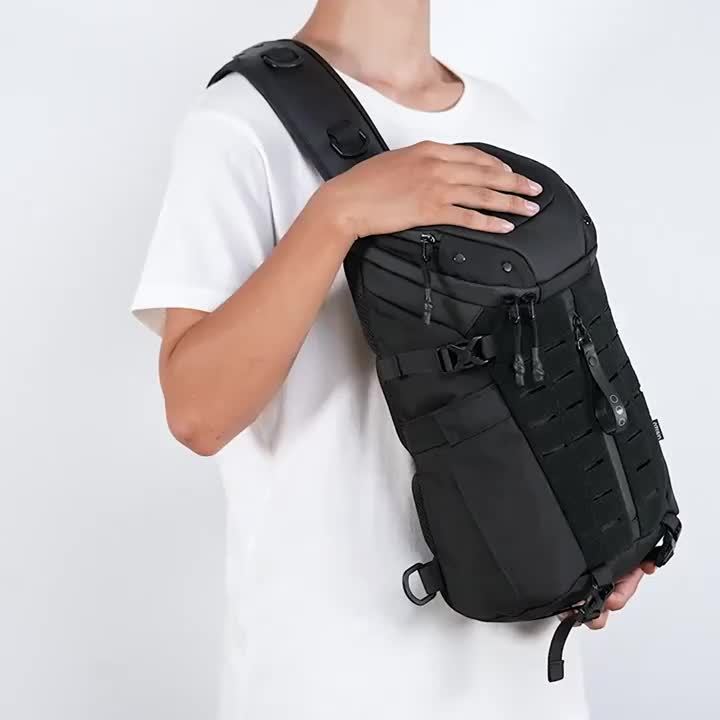 Anti Theft Sling Bag Shoulder Crossbody Backpack Waterproof Chest Bag with USB Charging Port Lightweight Casual Daypack