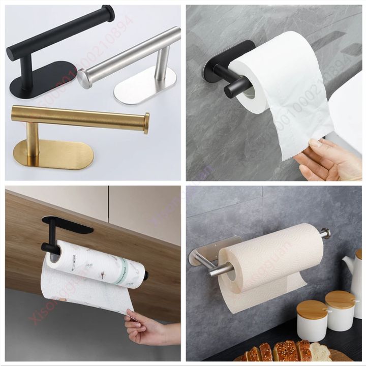 1/2PCS%20Kitchen%20Paper%20Towel%20Holder%20Toilet%20Paper%20Holder%20Adhesive%20Tissue%20Rack%20Napkin%20Dispenser%20Cabinet%20Storage%20Bathroom%20Accessories%20-%20Image%205