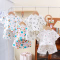 New Summer Children Clothes Pajama Set Soft Solid Color Comfortable Clothing Kids Girls Boys Pajamas Sleepwear. 