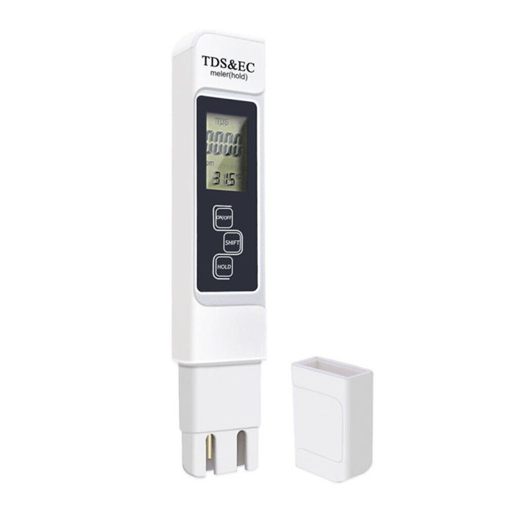 TDS & EC METER 3 IN 1Total Dissolved Solids Meter Monitor the water you ...