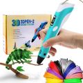 3D Printer Pen - 3D Art Printing Printer Pens For Kids Learning - 3D Glue Gun Pen PLA Including Some Color PLA Filament - Portable 3D Printer Machine .... 