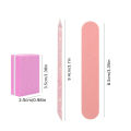 [30pcs Nail Art Kit Essentials] 30pcs Pink Nail Art Kit - Disposable Mini Nail File, Buffer Pad & Stick Set for DIY Jewelry Poli. 