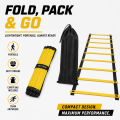 Agility Training Ladder Speed Footwork Exercise Ladder Portable Soccer Basketball Fitness Drill Equipment Carry Bag for Athletes.