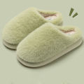 Winter Women's Faux Fur Warm Slippers-Plush Toe-Cover Slip-Resistant Cotton House Shoes,Soft Cozy Indoor Slides with Thick Sole. 