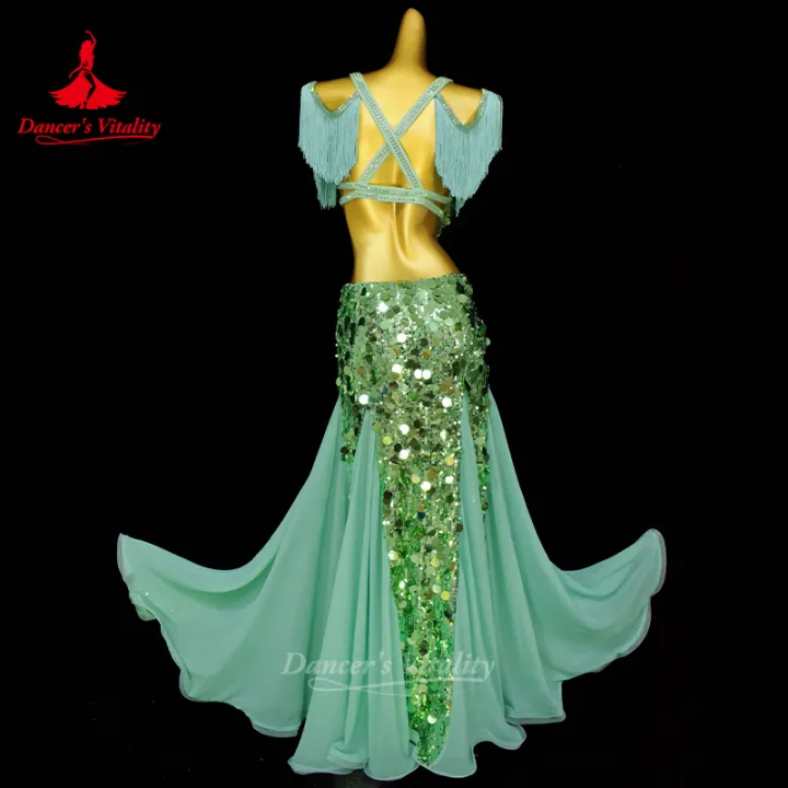 Belly%20Dancing%20Performance%20Suit%20for%20Women%20Big%20Sequins%20Bra%20Top+Long%20Skirt%202pcs%20Oriental%20Dance%20Professional%20Competition%20Clothing%20-%20Image%202