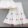 2 pc lown gharara and frock new design frock for kids top quality dresses. 
