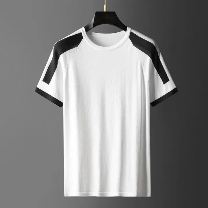 Tshirt%20for%20Men%5B%20Black%20,white%5D%20Comfortable%7C%20summer%20-%20Image%202