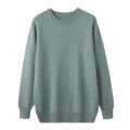 2025 100% Pure Merino Wool Men's Round Neck Pullover Solid Color Plus Size Casual Sweater Autumn And Winter Sports Cashmere Top. 