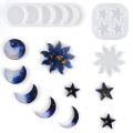New Star Sun Moon Silicone Resin Molds Jewelry Ornaments DIY Handmade Mold Epoxy Resin Molds Suitable Home Handmade Supplies.